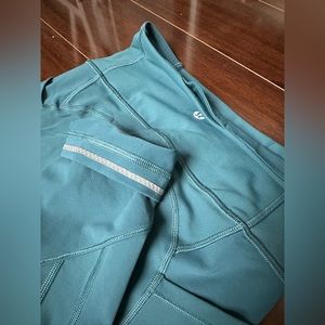 Lululemon Swift Speed Leggings Size 2 for Running 23” Crop in Teal